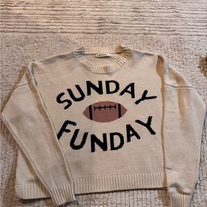 moon & madison Cream Sunday Funday Sweater